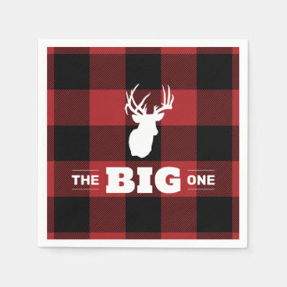 The Big One Buffalo Plaid Deer Napkin