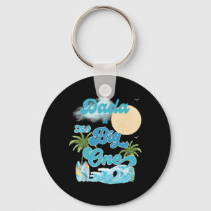 The Big One Dada Surfing First Birthday Matching F Key Ring