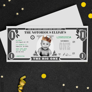 The Big One Dollar Bill, Fake Money Invitation