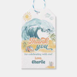 The BIG ONE First Birthday-Beach Surfing Party  Gift Tags