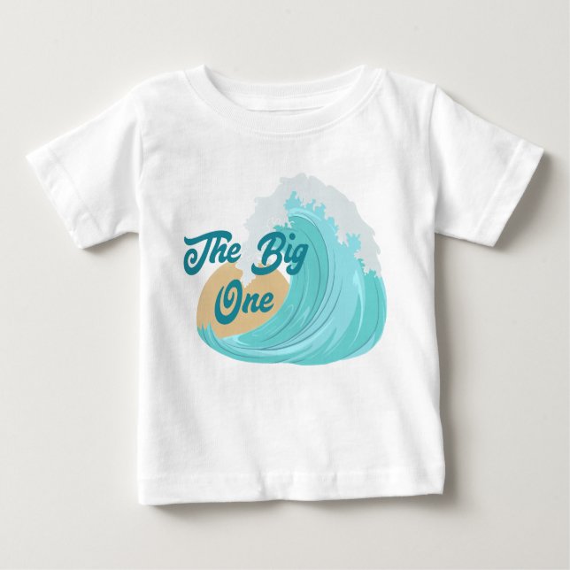 The Big One First Birthday Wave T-Shirt (Front)