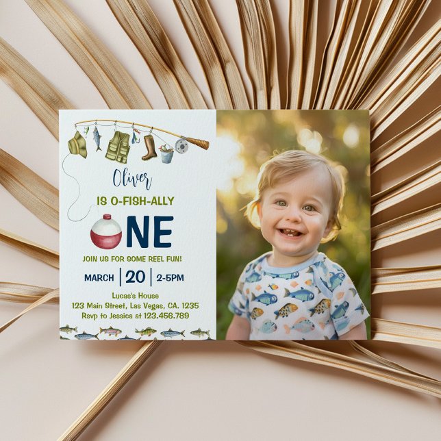 The Big One Fishing 1st Birthday Invitation (Creator Uploaded)