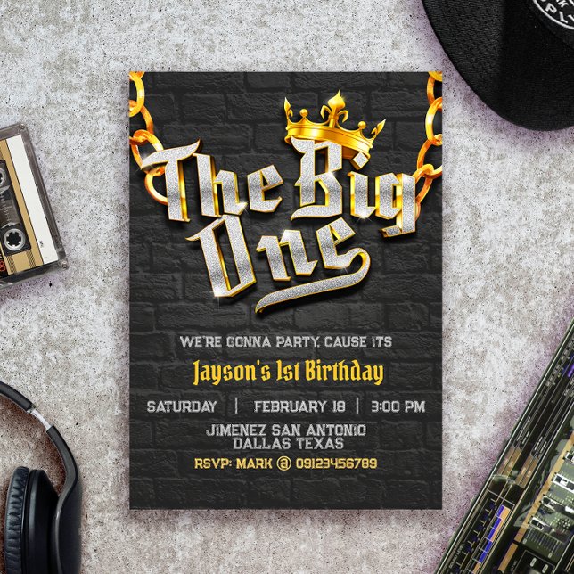 The Big One - Hip Hop - 1st Birthday Invitation (Creator Uploaded)