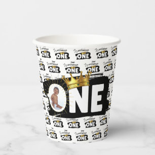 The Big One Hip Hop 1st Birthday Photo Paper Cups
