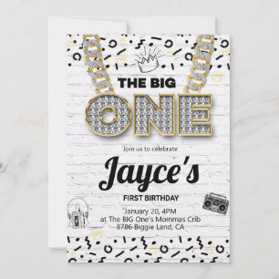 The BIG One Hip Hop First Birthday Invitation