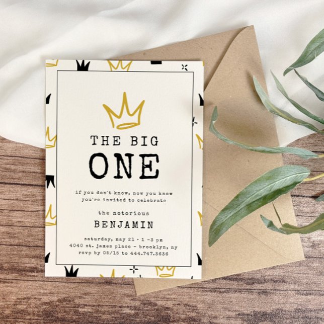 The BIG ONE | Notorious 90's 1st Birthday Party Invitation (Creator Uploaded)