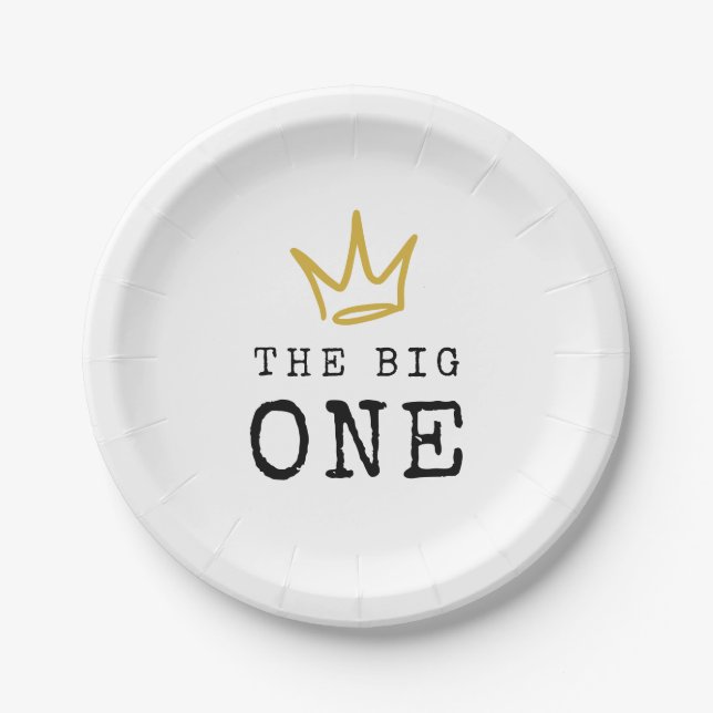 The BIG ONE | Notorious 90's 1st Birthday Party Paper Plate (Front)