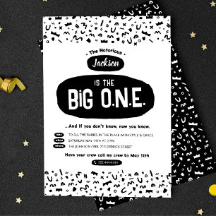 The Big One Notorious Hip Hop Birthday Invitation Postcard
