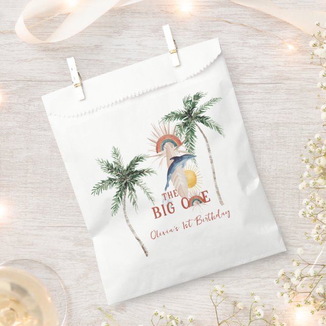 The Big One | Retro Summer Surf Birthday Favour Bags (Clipped)