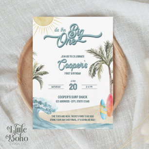 The Big One Surf Birthday Invitation