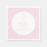 The Big One Surfboard beach doodle First Birthday