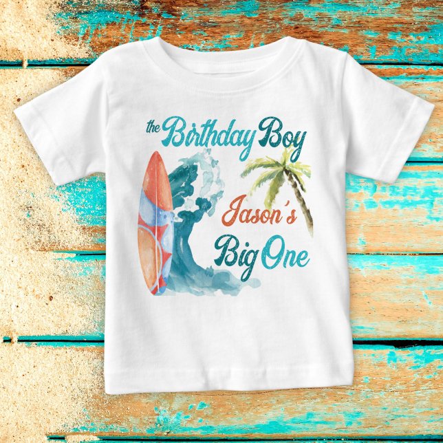 The big one surfing retro birthday matching  baby T-Shirt (Creator Uploaded)