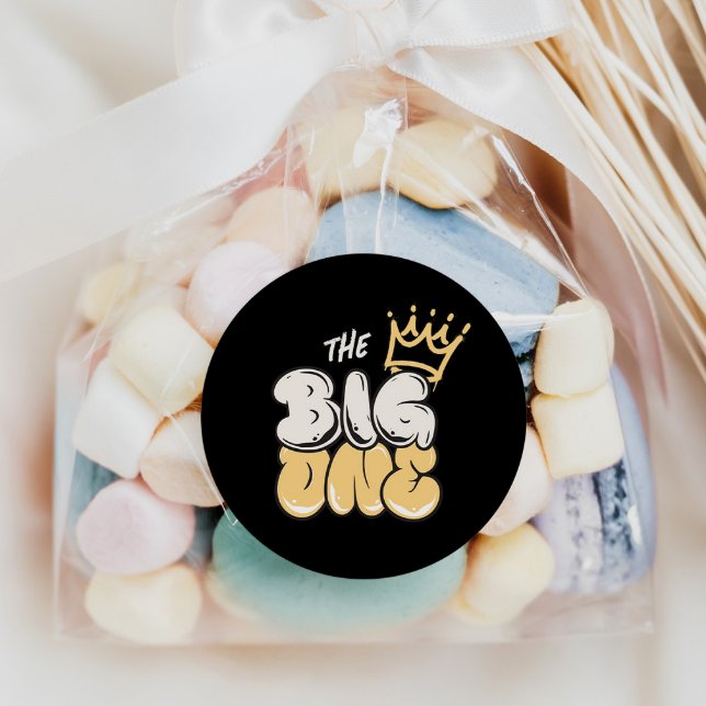 The Big One | The Notorious 90s 1st Birthday Party Classic Round Sticker (Creator Uploaded)