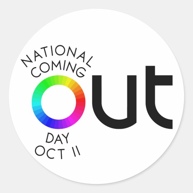 The Big OUT Round White Sticker (Front)