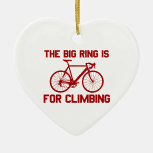 The Big Ring Is For Climbing Ceramic Tree Decoration