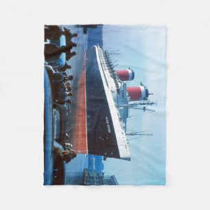 The Big Ship:  SS United States Fleece Blanket