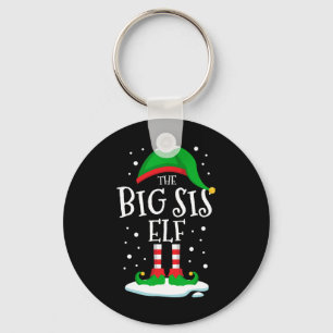 The Big Sis Elf Christmas Family Matching Xmas Sis Key Ring