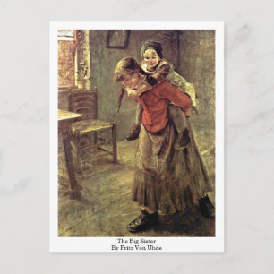 The Big Sister By Fritz Von Uhde Postcard