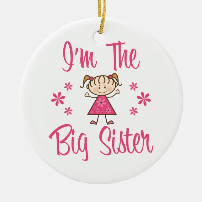 The Big Sister Ceramic Tree Decoration (Front)