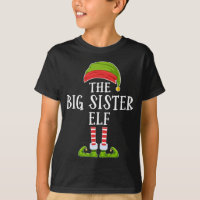 The Big Sister Elf Christmas Family Matching Pajam