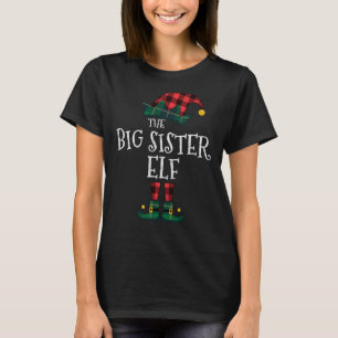 The Big Sister Elf Matching Family Group Christma T-Shirt
