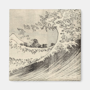 The Big Wave (by Katsushika Hokusai) Magnet