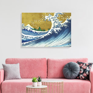 The Big Wave Colour Hokusai Canvas Print