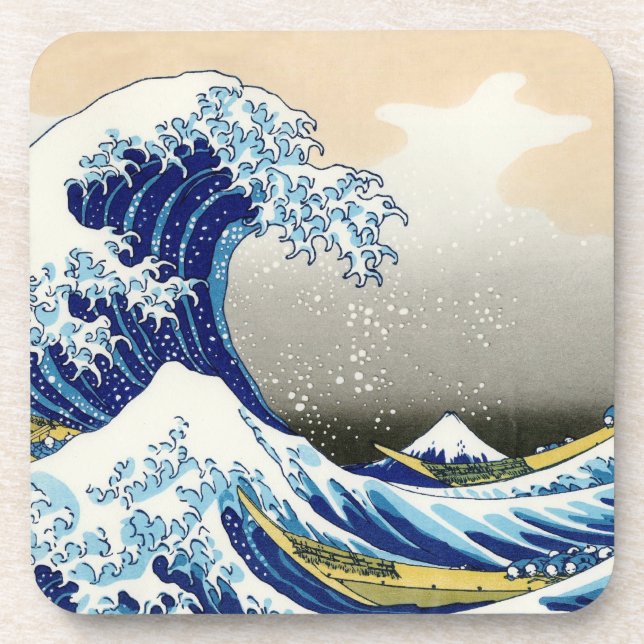 The big wave off Kanagawa Katsushika Hokusai Coaster (Front)