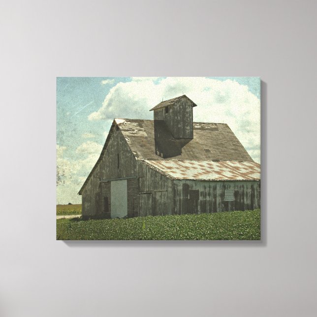 The Big White Barn Canvas Print (Front)
