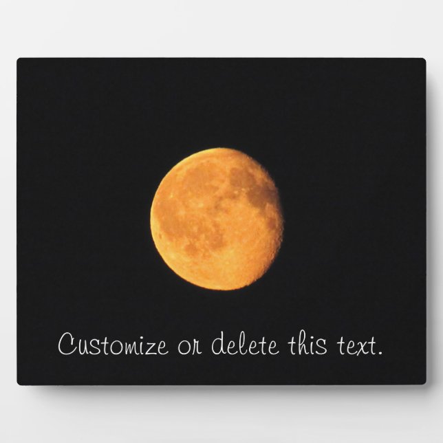 The Big Yellow Moon; Customisable Plaque (Front)