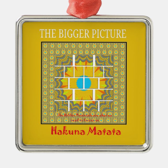 The Bigger Picture Art Print Metal Tree Decoration (Front)