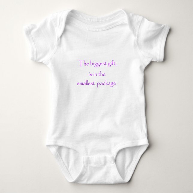 The biggest gift is in the smallest package-baby baby bodysuit (Front)