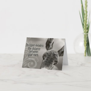 "The biggest obstacle" Inspirational Quote Thank You Card