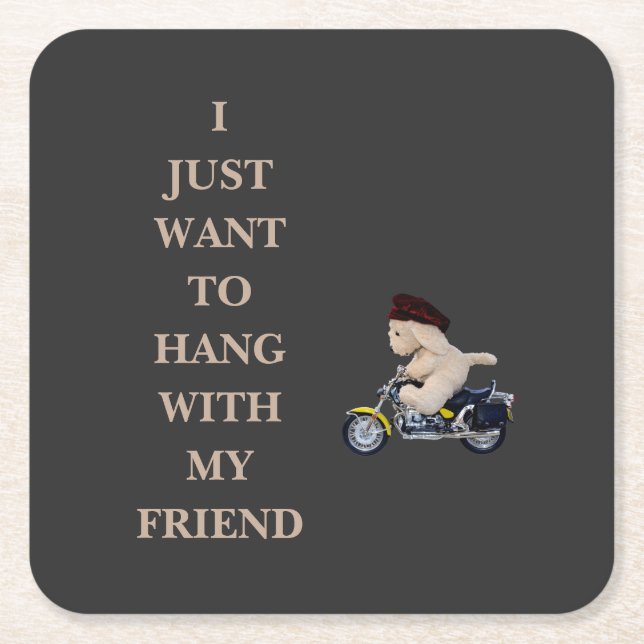 The Biker       -    Square Paper Coaster (Front)