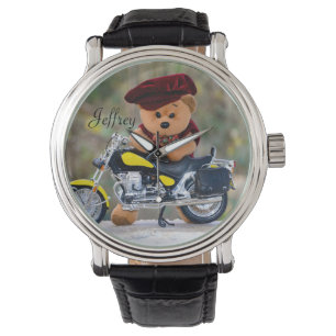 The Biker's Teddy - with your name - Watch