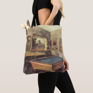 The Billiard Room at Menil Hubert by Edgar Degas Tote Bag