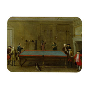 The Billiard Room (oil on canvas) Magnet
