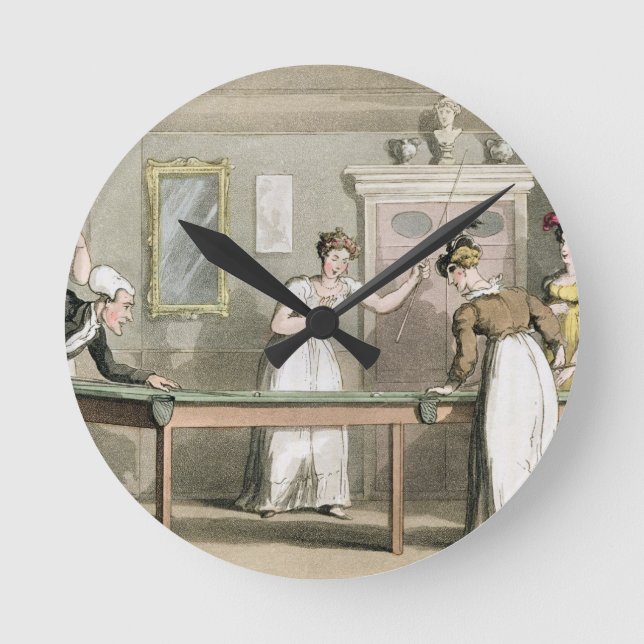 The Billiard Table, from 'The Tour of Dr Syntax in Round Clock (Front)
