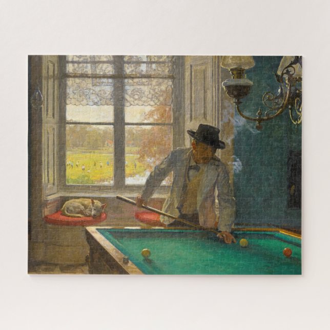 The Billiards Player by Willem Bastiaan Tholen Jigsaw Puzzle (Horizontal)