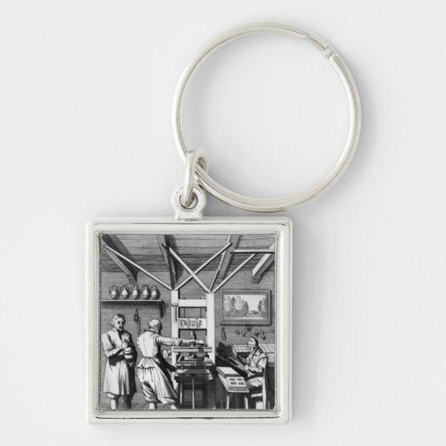 The bindery of Laurens Janszoon Koster Key Ring (Front)