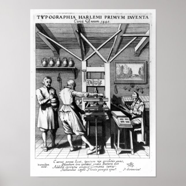 The bindery of Laurens Janszoon Koster Poster (Front)