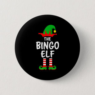 The Bingo Elf Matching Family Christmas 6 Cm Round Badge