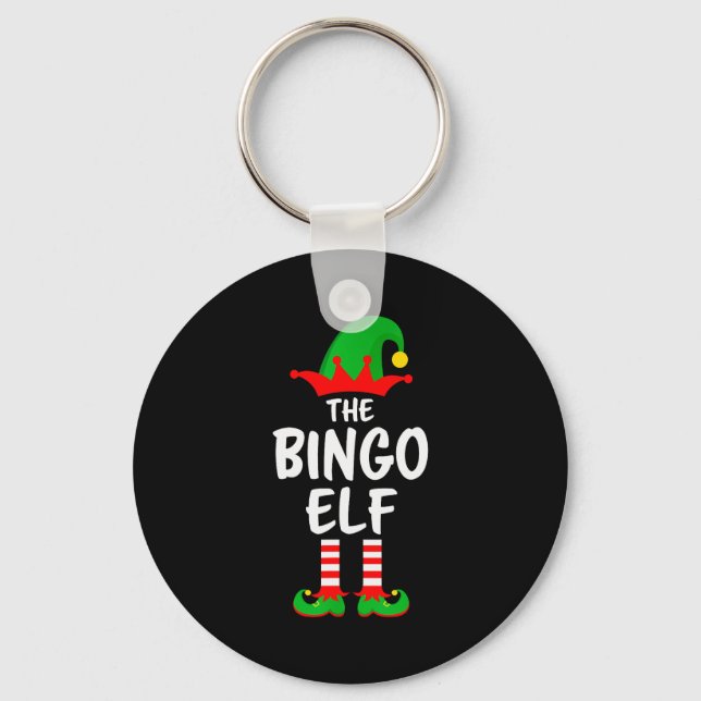 The Bingo Elf Matching Family Christmas  Key Ring (Front)