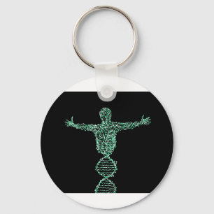 The Biology DNA man Key Ring