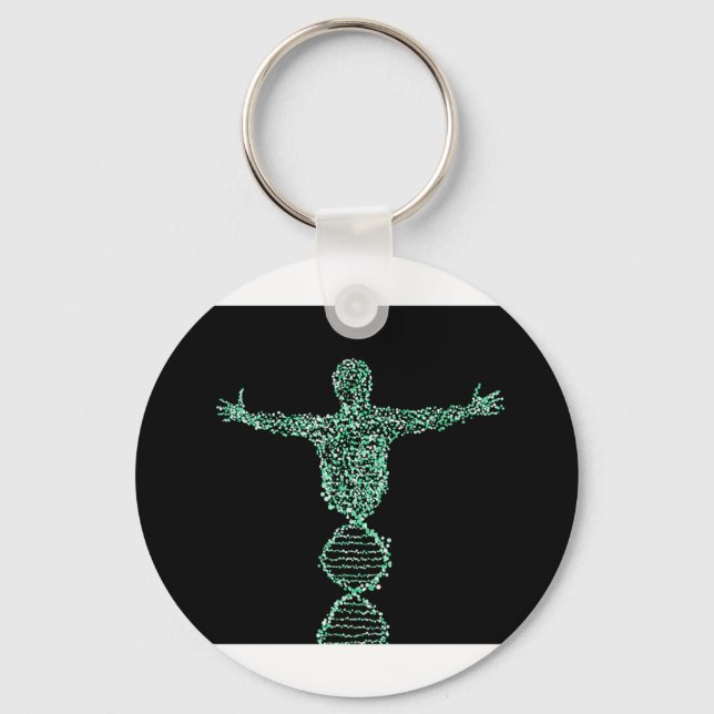 The Biology DNA man Key Ring (Front)