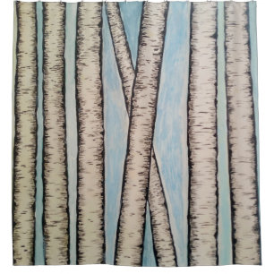 The Birches Shower Curtain
