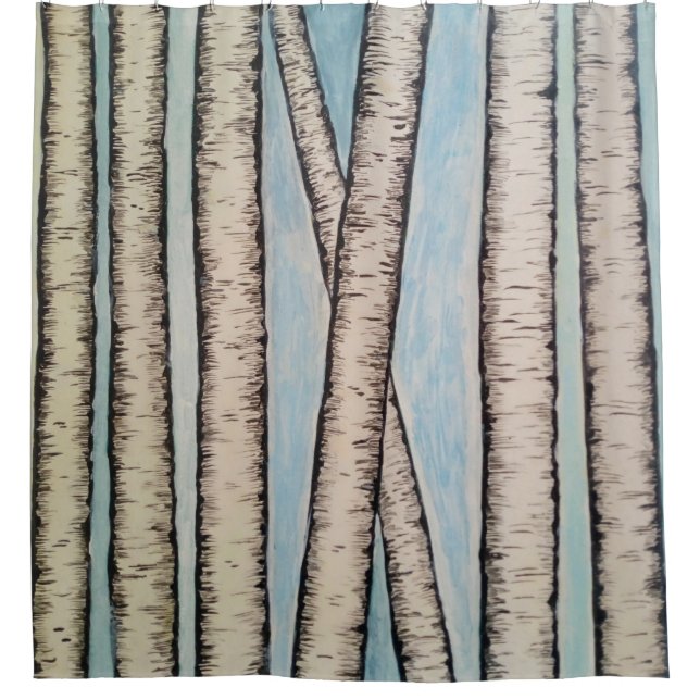 The Birches Shower Curtain (Front)