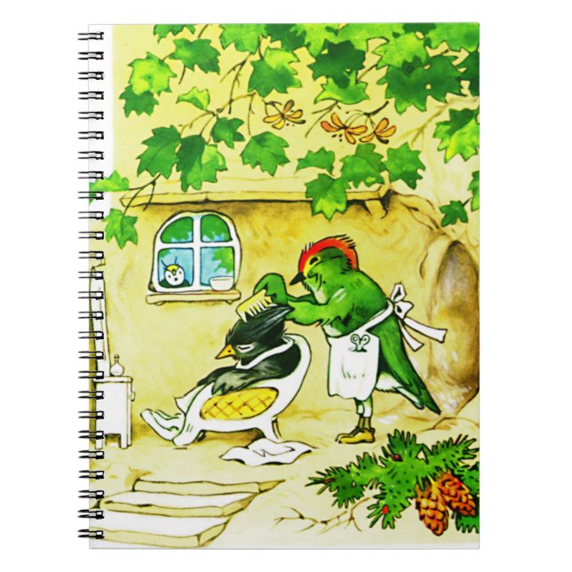 The Bird Barber Spiral Notebook (Front)