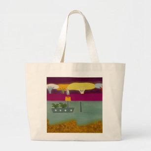 The Bird in the River Thames 2008 Large Tote Bag