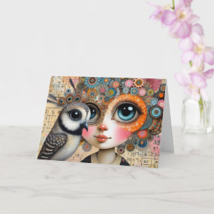 The Bird Lady Collage All Occasions Card